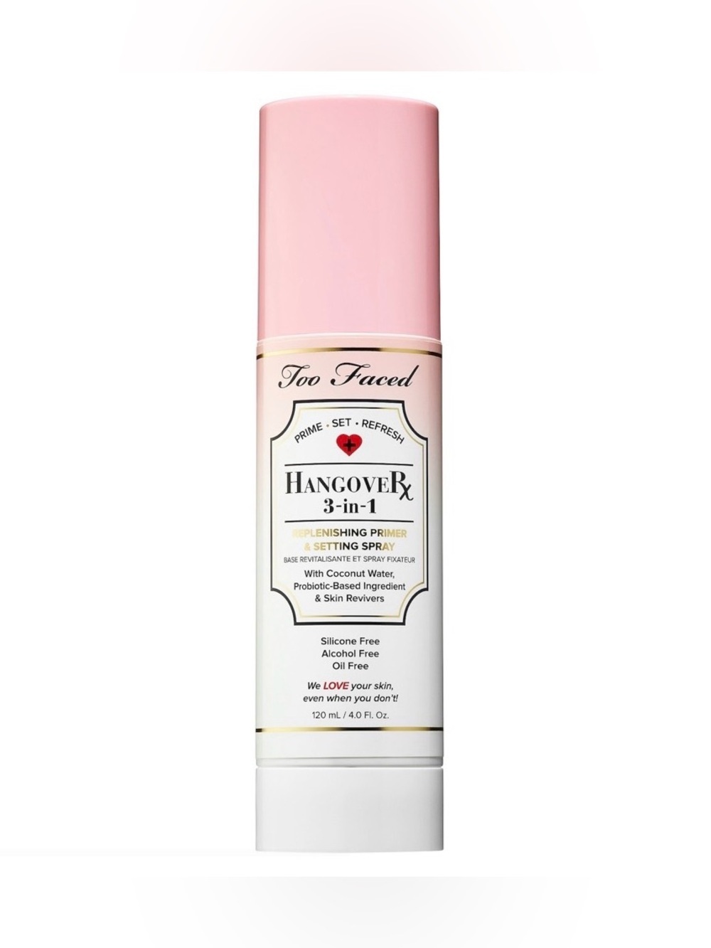 Too Faced Hangover 3-in-1 Replenishing Primer & Setting Spray, 120ML BNIB
